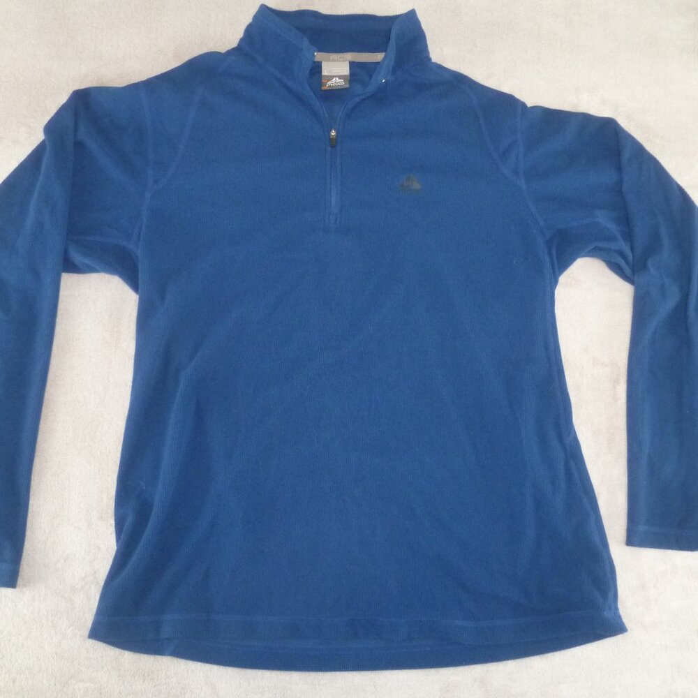 Nike ACG 1/4 Zip Pullover, Blue, Outdoor Hiking, Waffle Knit, Men’s Size L